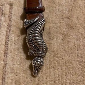 Brighton Alligator Buckle Belt leather Small